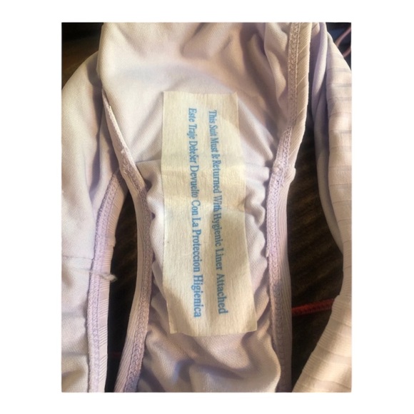 Xhilaration Lilac High Leg/Waist Ribbed Bikini Bottom- L - Picture 3 of 3